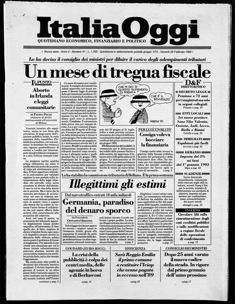 Italia oggi : quotidiano di economia finanza e politica